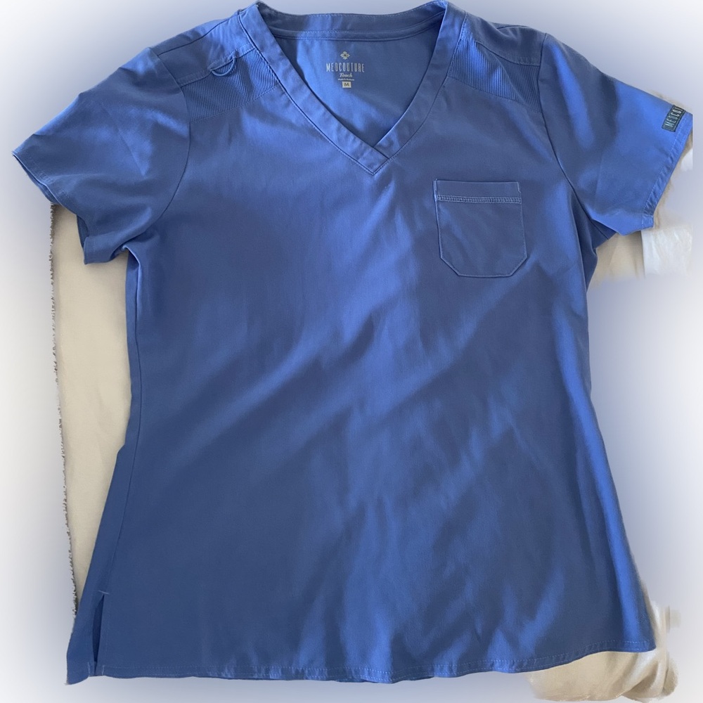 Women’s Med Couture Touch Scrub top & jogger set in Ceil Blue